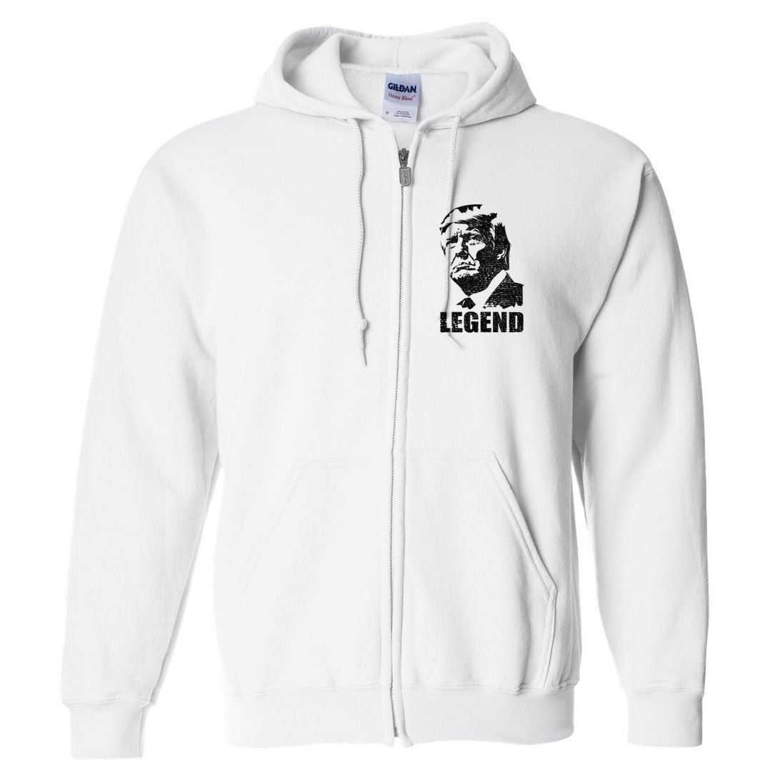 Legend Donald Trump 2024 Election Patriotic Political Humor Full Zip Hoodie