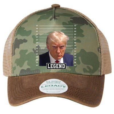 Legend Donald Trump Mugshot Pro Trump Legacy Tie Dye Trucker Hat