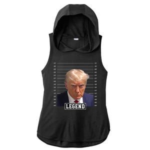 Legend Donald Trump Mugshot Pro Trump Ladies PosiCharge Tri-Blend Wicking Draft Hoodie Tank