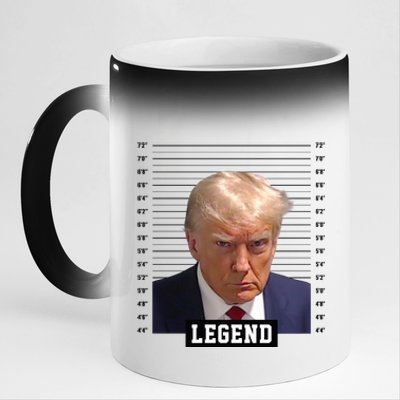 Legend Donald Trump Mugshot Pro Trump 11oz Black Color Changing Mug