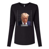 Legend Donald Trump Mugshot Pro Trump Womens Cotton Relaxed Long Sleeve T-Shirt