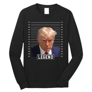 Legend Donald Trump Mugshot Pro Trump Long Sleeve Shirt