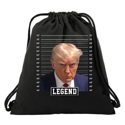 Legend Donald Trump Mugshot Pro Trump Drawstring Bag