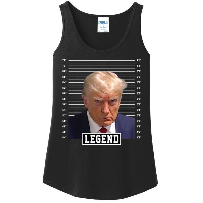 Legend Donald Trump Mugshot Pro Trump Ladies Essential Tank