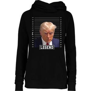 Legend Donald Trump Mugshot Pro Trump Womens Funnel Neck Pullover Hood