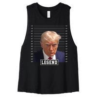 Legend Donald Trump Mugshot Pro Trump Women's Racerback Cropped Tank