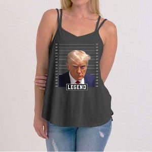 Legend Donald Trump Mugshot Pro Trump Women's Strappy Tank