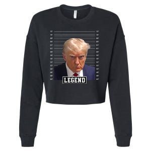 Legend Donald Trump Mugshot Pro Trump Cropped Pullover Crew