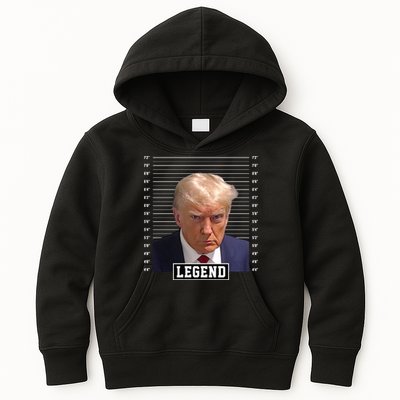 Legend Donald Trump Mugshot Pro Trump Kids Hoodie