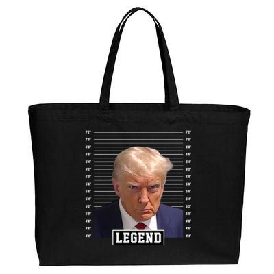 Legend Donald Trump Mugshot Pro Trump Cotton Canvas Jumbo Tote