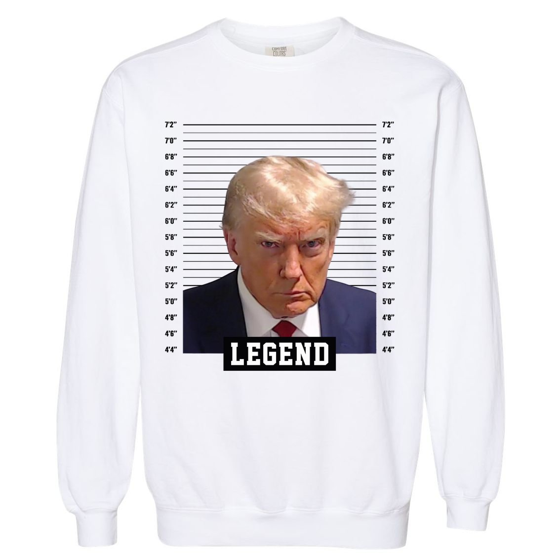 Legend Donald Trump Mugshot Pro Trump Garment-Dyed Sweatshirt