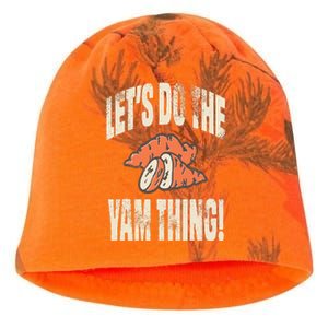 Let's Do the Yam thing Thanksgiving Funny Family Costume Kati - Camo Knit Beanie