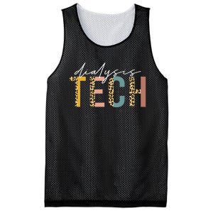 leopard Dialysis Tech Dialysis Technician Appreciation Mesh Reversible Basketball Jersey Tank