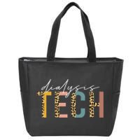 leopard Dialysis Tech Dialysis Technician Appreciation Zip Tote Bag