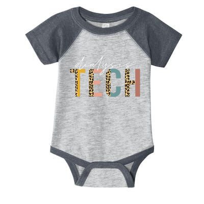 leopard Dialysis Tech Dialysis Technician Appreciation Infant Baby Jersey Bodysuit