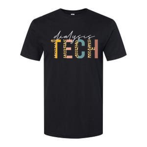 leopard Dialysis Tech Dialysis Technician Appreciation Softstyle CVC T-Shirt