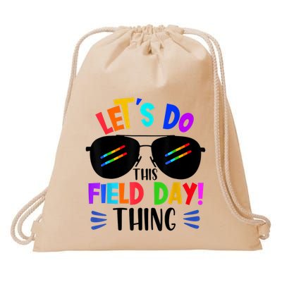 Lets Do This Field Day Thing Colors Quote Sunglasses Drawstring Bag