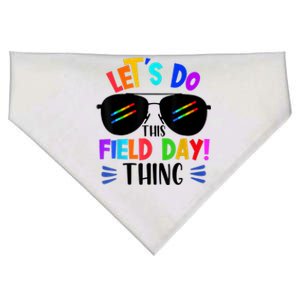 Lets Do This Field Day Thing Colors Quote Sunglasses USA-Made Doggie Bandana