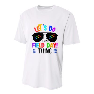 Lets Do This Field Day Thing Colors Quote Sunglasses Youth Performance Sprint T-Shirt