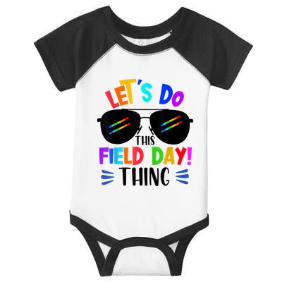 Lets Do This Field Day Thing Colors Quote Sunglasses Infant Baby Jersey Bodysuit