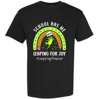 Leap Day Teacher Teaching Feb February 29th Educator Garment-Dyed Heavyweight T-Shirt