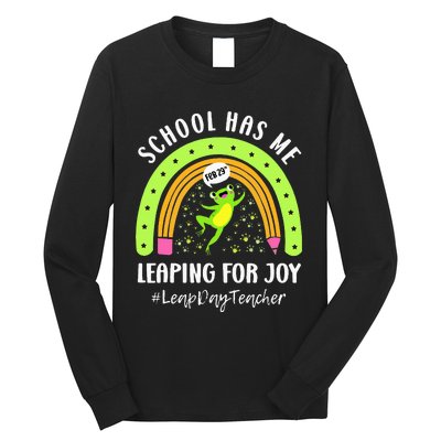 Leap Day Teacher Teaching Feb February 29th Educator Long Sleeve Shirt