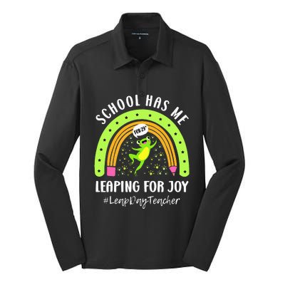 Leap Day Teacher Teaching Feb February 29th Educator Silk Touch Performance Long Sleeve Polo