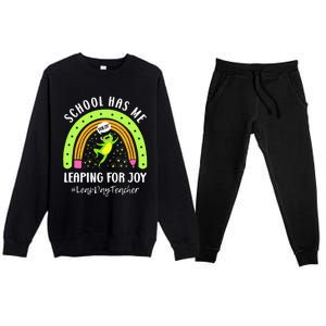 Leap Day Teacher Teaching Feb February 29th Educator Premium Crewneck Sweatsuit Set