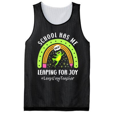 Leap Day Teacher Teaching Feb February 29th Educator Mesh Reversible Basketball Jersey Tank