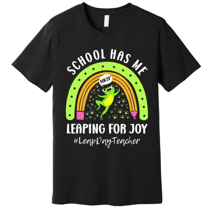 Leap Day Teacher Teaching Feb February 29th Educator Premium T-Shirt