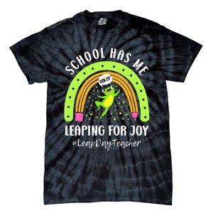 Leap Day Teacher Teaching Feb February 29th Educator Tie-Dye T-Shirt