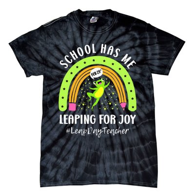 Leap Day Teacher Teaching Feb February 29th Educator Tie-Dye T-Shirt