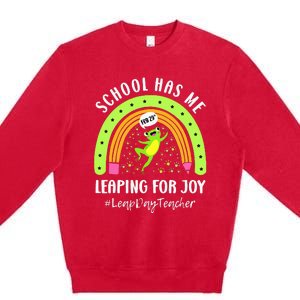 Leap Day Teacher Teaching Feb February 29th Educator Premium Crewneck Sweatshirt