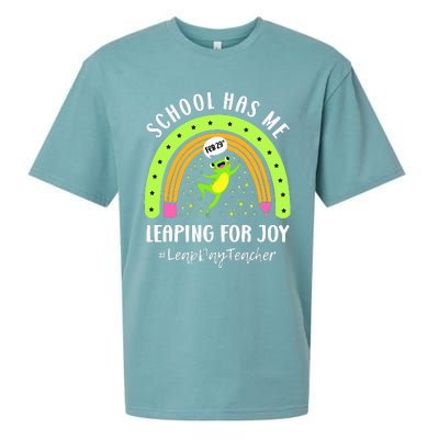 Leap Day Teacher Teaching Feb February 29th Educator Sueded Cloud Jersey T-Shirt