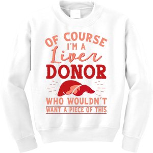 Liver Donor Transplant Survivor Recipient Recovery Kids Sweatshirt