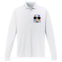 Lets Do This Field Day Thing Colors Quote Sunglasses Performance Long Sleeve Polo