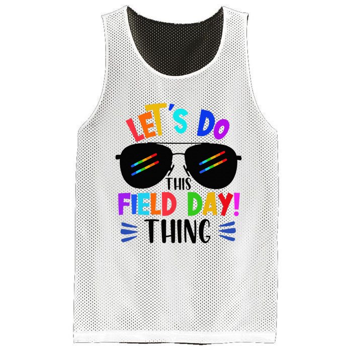 Lets Do This Field Day Thing Colors Quote Sunglasses Mesh Reversible Basketball Jersey Tank