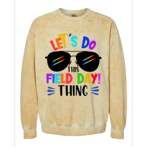 Lets Do This Field Day Thing Colors Quote Sunglasses Colorblast Crewneck Sweatshirt