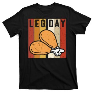 Leg Day Turkey Drop Funny Thanksgiving T-Shirt