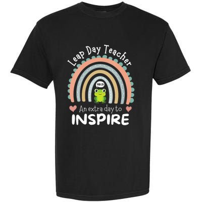 Leap Day Teacher Teaching Feb February 29th Educator Garment-Dyed Heavyweight T-Shirt