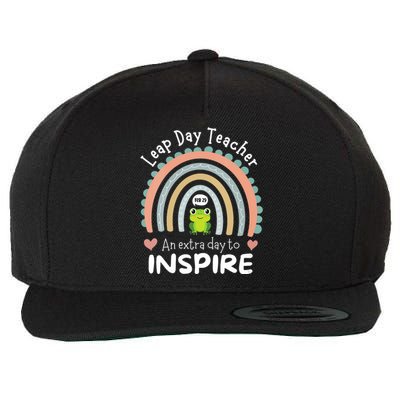 Leap Day Teacher Teaching Feb February 29th Educator Wool Snapback Cap