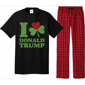 Love Donald Trump Saint Patricks Day Gift Pajama Set