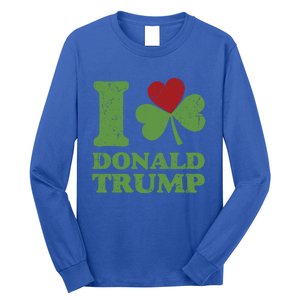 Love Donald Trump Saint Patricks Day Gift Long Sleeve Shirt