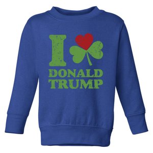 Love Donald Trump Saint Patricks Day Gift Toddler Sweatshirt