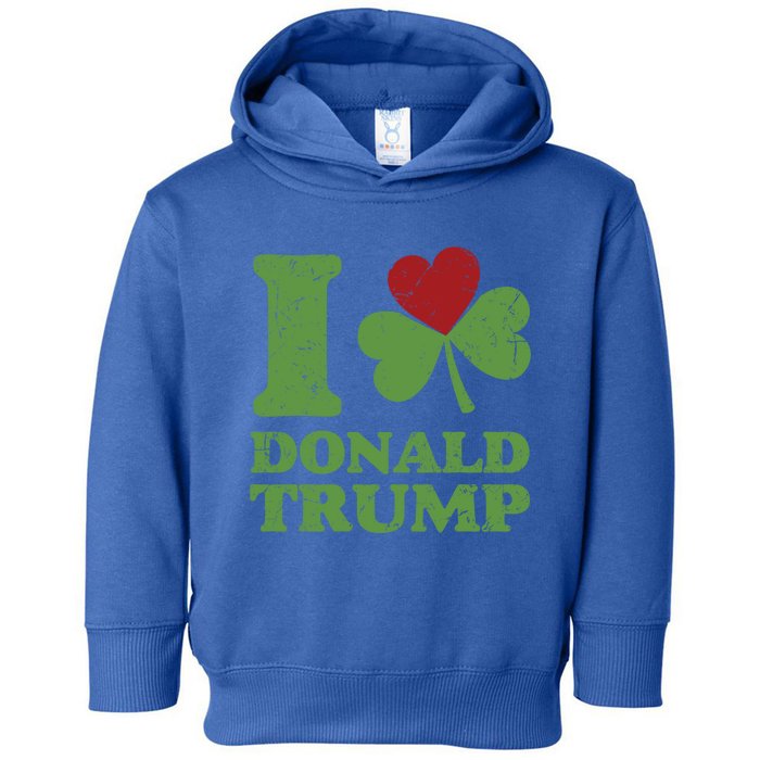 Love Donald Trump Saint Patricks Day Gift Toddler Hoodie