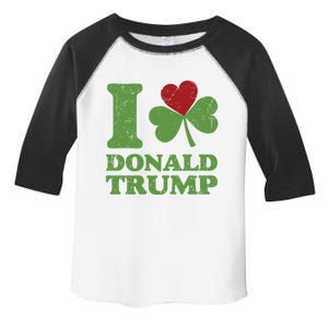 Love Donald Trump Saint Patricks Day Gift Toddler Fine Jersey T-Shirt