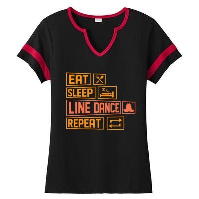 Line Dancing T Ladies Halftime Notch Neck Tee