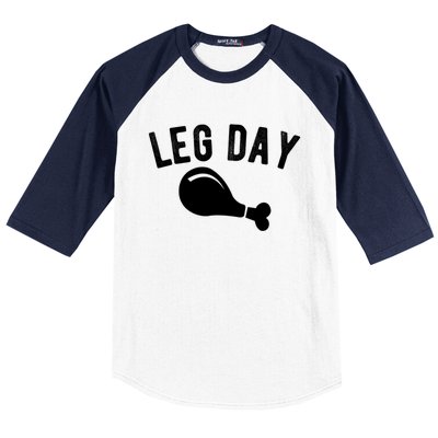 Leg Day Turkey Leg Thanksgiving Drumstick Body Building Meme Gift Baseball Sleeve Shirt