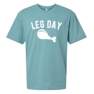 Leg Day Turkey Leg Thanksgiving Drumstick Body Building Meme Gift Sueded Cloud Jersey T-Shirt