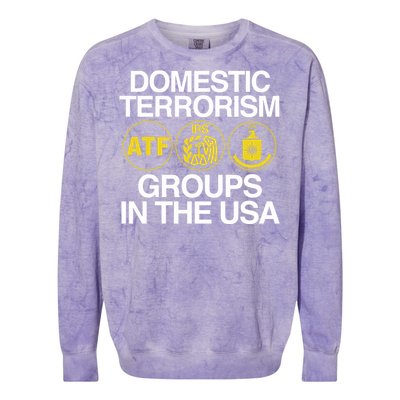 Limited Domestic Terrorism Atf Irs Cia Groups In The Usa Colorblast Crewneck Sweatshirt